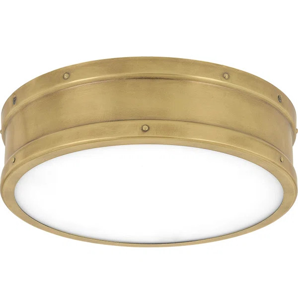 1 - Light 12.75'' Unique/Statement Drum LED Flush Mount | Wayfair North America