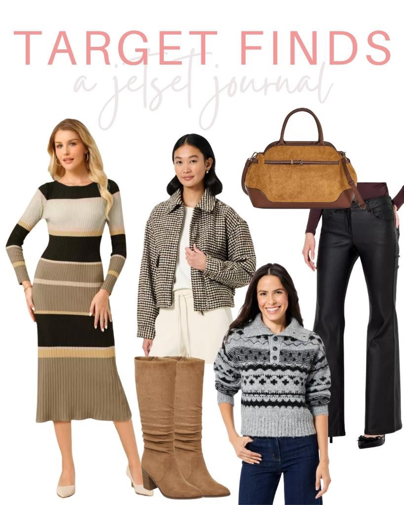 This season’s everyday looks made easy with cute and comfy Target finds!
winter outfit, striped dress, knee high boots, faux leather pants, trendy look, target essential, target finds, seasonal favorites, cozy outfits, everyday looks, winter style, fresh fashion, winter fashion

#LTKU #LTKFindsUnder50 #LTKSeasonal