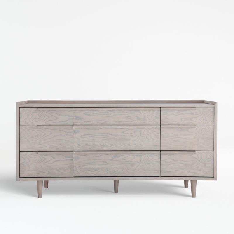 Tate Stone Grey Wood 9-Drawer Dresser + Reviews | Crate & Barrel | Crate & Barrel
