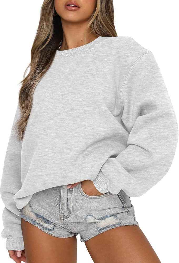 EFAN Sweatshirts Oversized Crewneck Cropped Hoodies Sweater | Amazon (US)