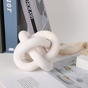 Jlong Wood Knot Decor, 3-Link Wood Chain Link Coffee Table Decor, Small Shelf Decor Accents, Hand... | Amazon (US)