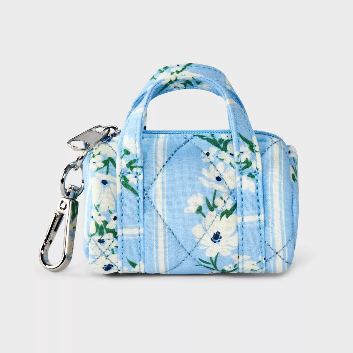 Girls' Floral Mini Duffel Bag Charm - art class™ Blue | Target