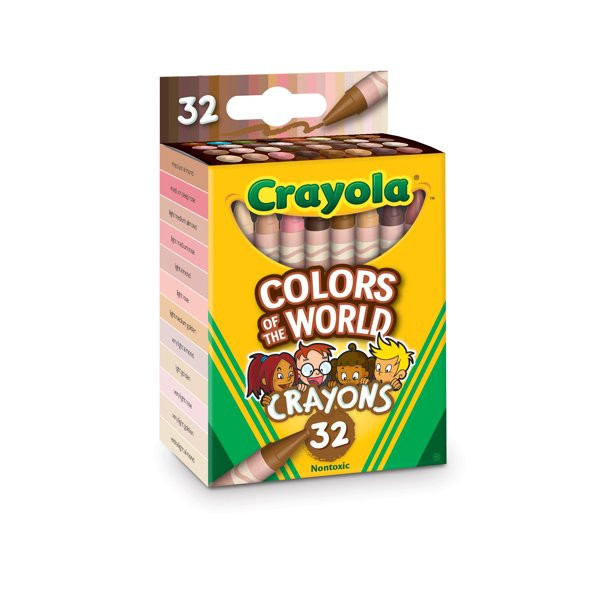 Crayola Crayons 32 Pack, Colors of the World, Multicultural Crayons | Walmart (US)