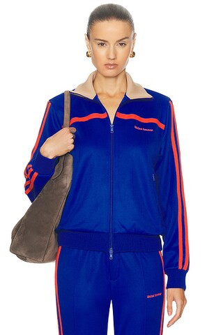 adidas by Wales Bonner Jersey Track Sweater in Team Royal Blue | FWRD | FWRD 