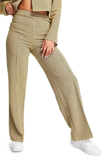 ASOS DESIGN Geo Flare Jersey Pants | Nordstrom | Nordstrom