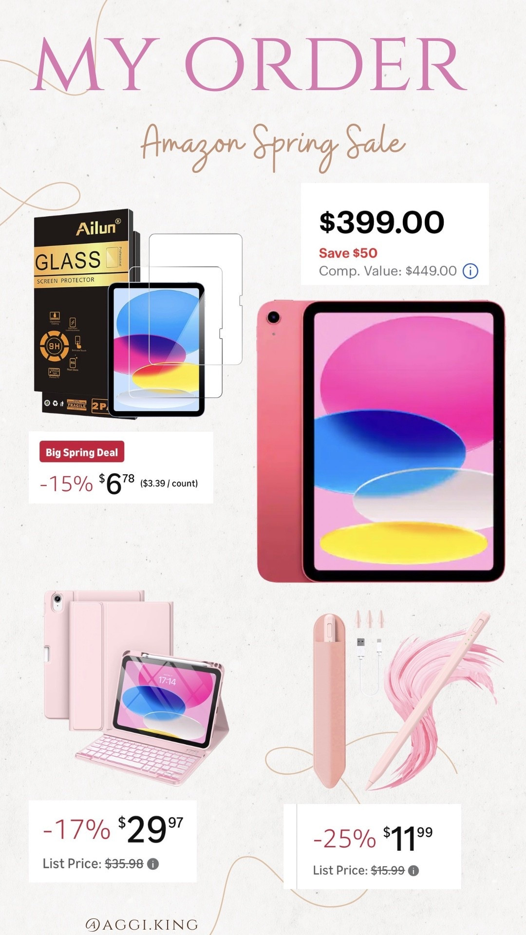 What I’m getting from Amazon sale.
Very excited for this 🌸🌸🌸
iPad 11 inch, A16 in pink, 256GB

#apple #ipad #pink #amazon #spring

#LTKU #LTKSaleAlert #LTKWorkwear