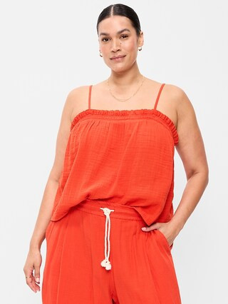 Crinkle Gauze Tank Top | Old Navy (US)