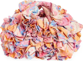 Dries Van Noten Mini Print Ruffle Crepe Hobo | Nordstrom | Nordstrom