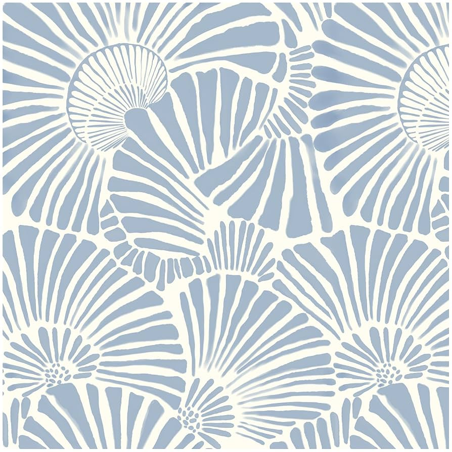 White and Blue Wallpaper Peel and Stick Wallpaper Boho 17.3"×393" Modern Wallpaper Removable Sel... | Amazon (US)