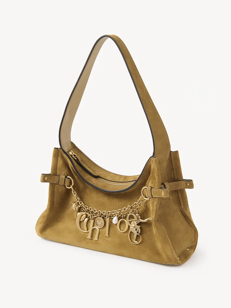 Chloé Charms hobo bag in suede leather | Chloe US