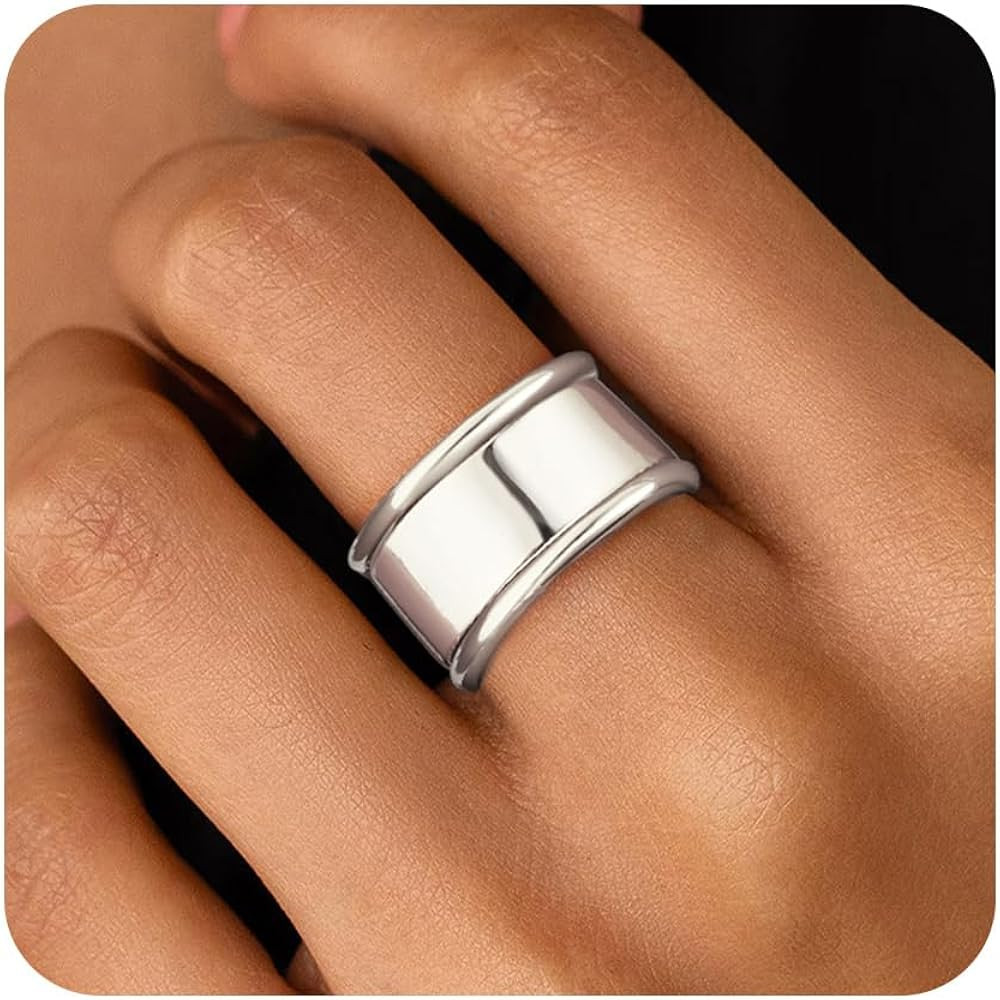 ZOERAY Gold Stackable Rings for Oura Ring Gen 4/Oura Ring Gen 3 Chunky 14K Gold Plated Rings for ... | Amazon (US)