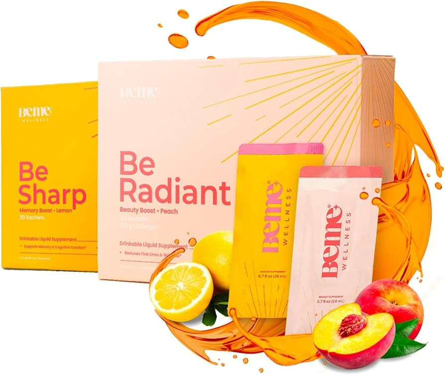 Beauty and Brain Duo: Be Radiant Liquid Collagen Peptides for Women and Men and Be Sharp Natural ... | Amazon (US)