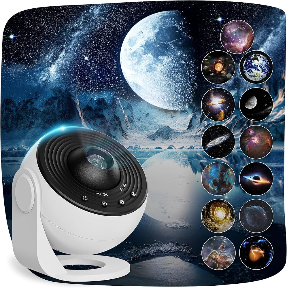 Macchiatto Upgrade sternenhimmel projektor, Galaxy Projector Lamp with 13 Planet Discs, LED Stern... | Amazon (DE)
