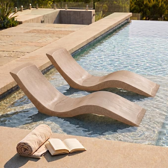 Aqua Outdoors- in-Pool Chaise Lounger - Pool & Sun Shelf Lounge Chair Designed for Water Depths U... | Amazon (US)