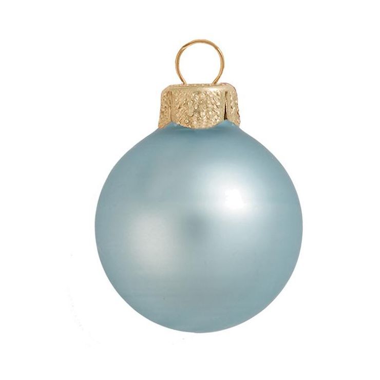 Northlight 12ct Matte Glass Ball Christmas Ornament Set 2.75" - Baby Blue | Target