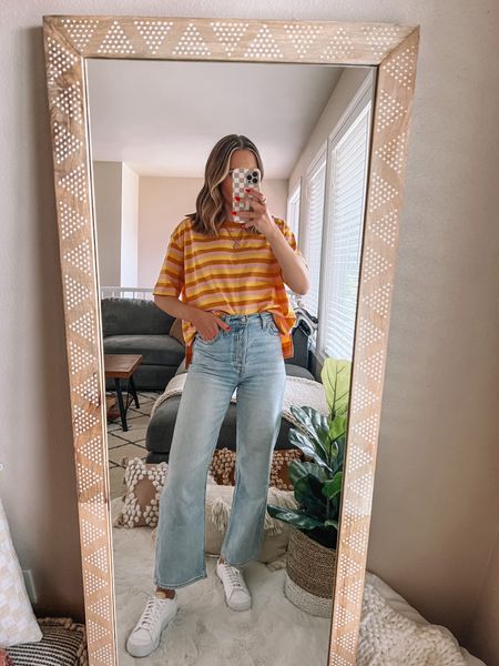 Teacher outfit idea🍎 wearing a small striped tee (runs large, I wish I would have gone tts and got a xs!) and size 25 denim

Teacher style / classroom outfit / summer style / Walmart / casual style / teacher outfit 


#LTKunder50 #LTKstyletip