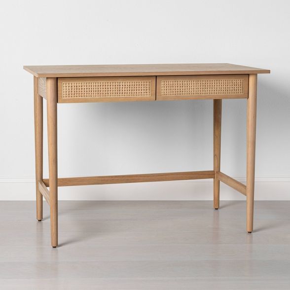 Wood & Cane Writing Desk - Hearth & Hand™ with Magnolia | Target