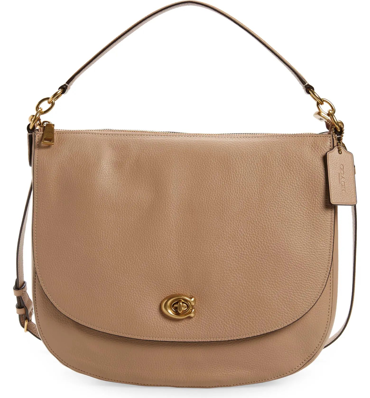 Polished Pebble Leather Shoulder Bag | Nordstrom