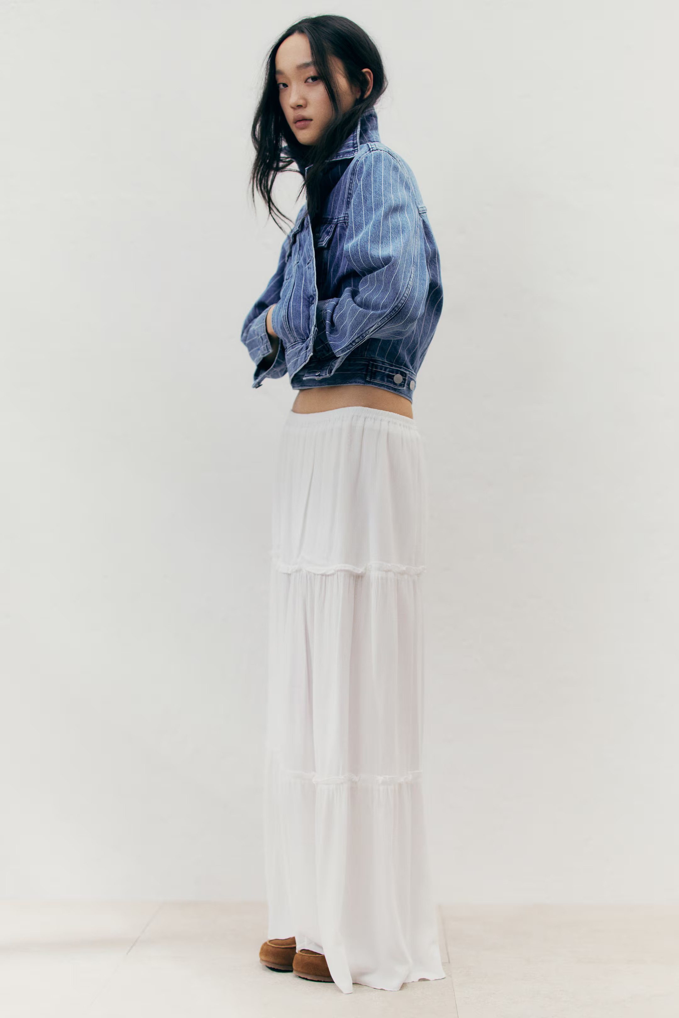 Crinkled maxi skirt | H&M (US + CA)