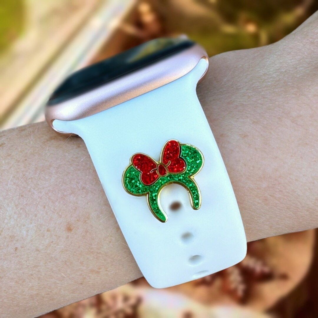 Holiday Sparkle Mouse Ears Headband MSPC Charm Apple Watch - Etsy | Etsy (US)