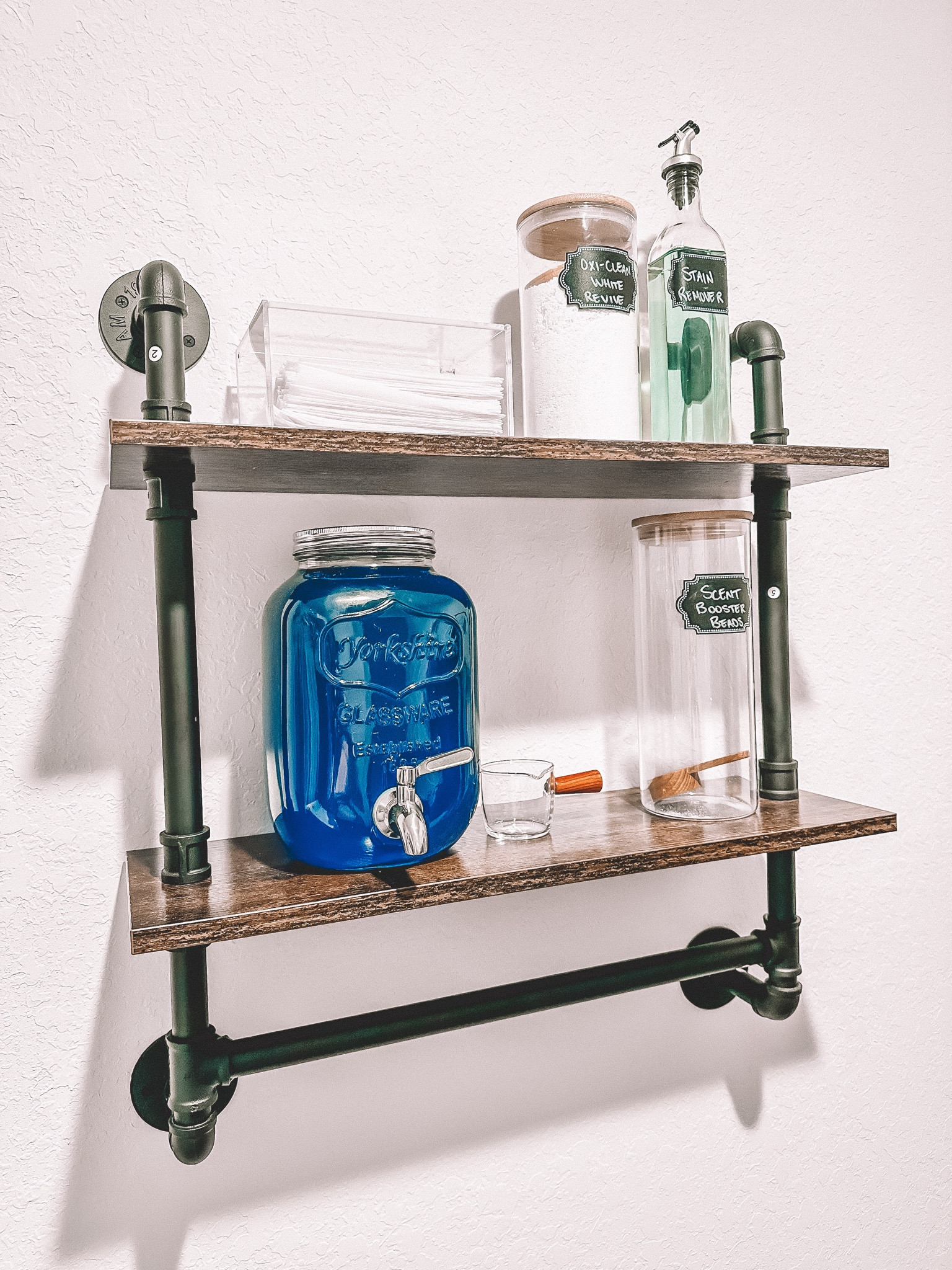 Laundry room shelf // laundry room revamp // laundry room organization 

#LTKunder50 #LTKunder100 #LTKhome