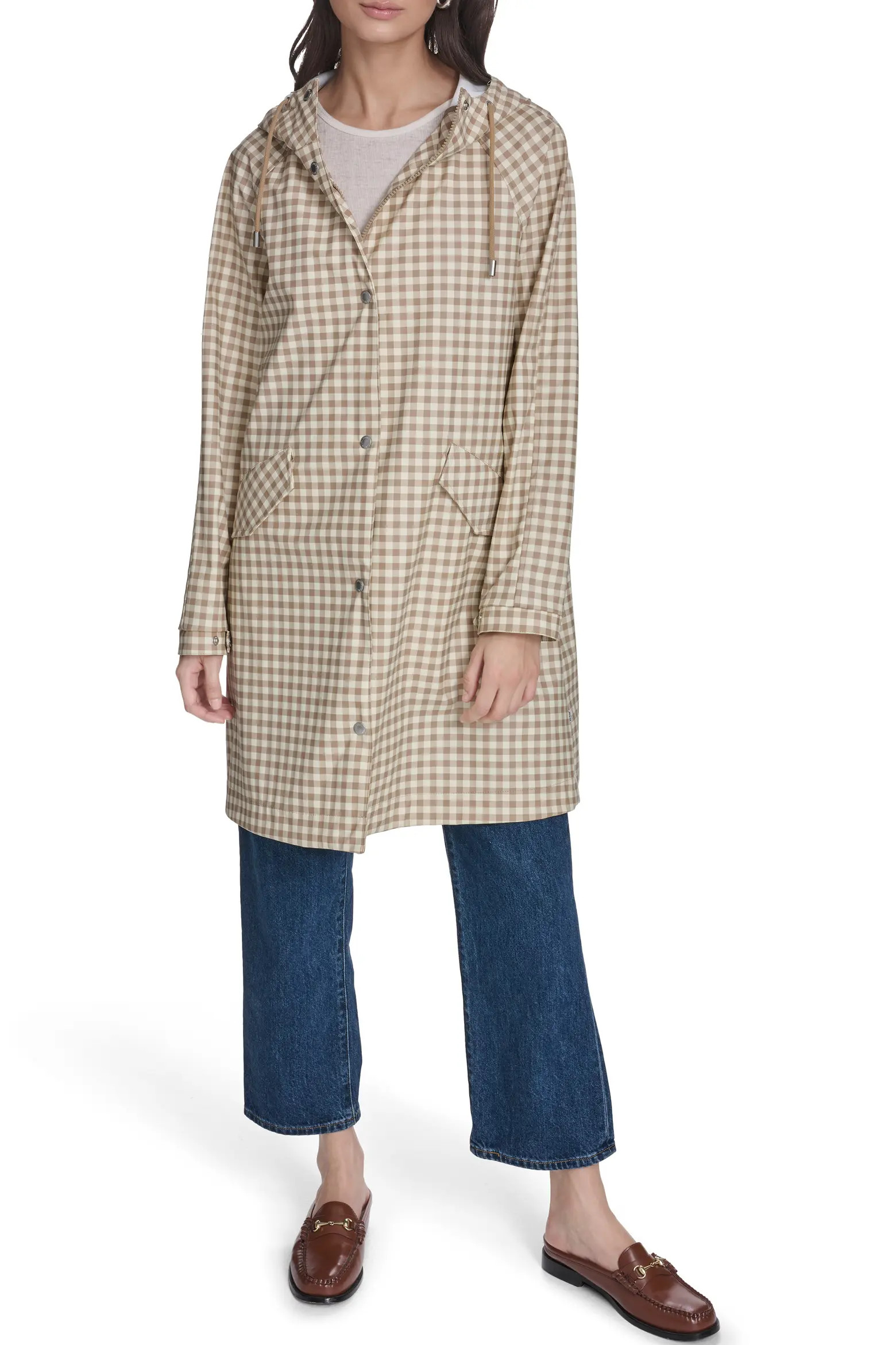 Water Resistant Hooded Long Rain Jacket (Women) | Nordstrom | Nordstrom
