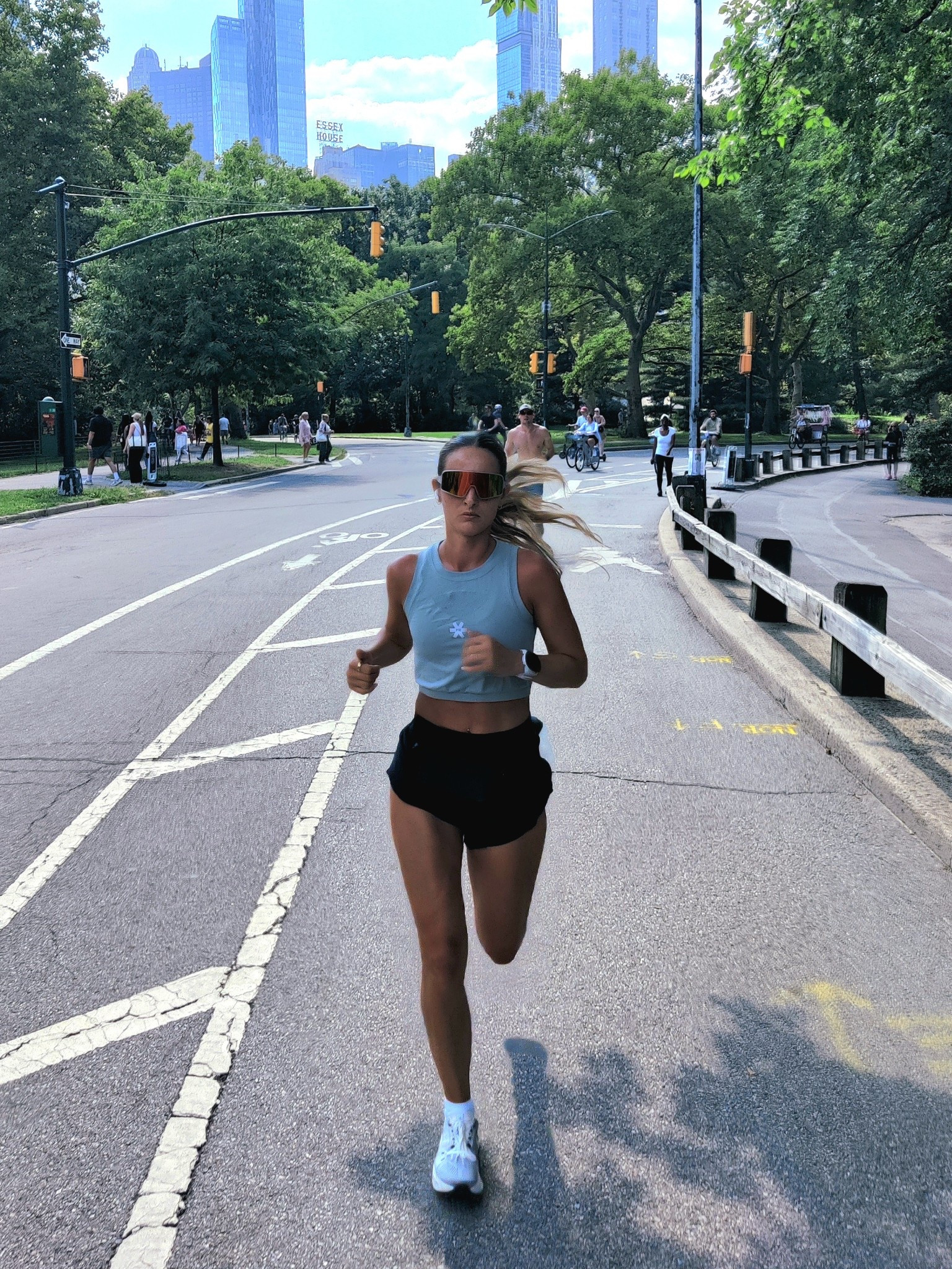 NYC Central Park long runs 🏃‍♀️💨

Husband makes fun of the glasses, but for some reason he still borrows them… 👀

Flashback to being in full marathon training mode, NYRR TSC NYC Marathon

Tank: Osaka World Tech Tank, Manor Blue, XS
(Osakaworld.com)

Shorts size XS
Socks size MED
ON size W8.5 / EU40 (0.5 sized up)

#LTKWorkouts #LTKRunning #LTKMarathon 

#LTKStyleTip #LTKActive #LTKSeasonal