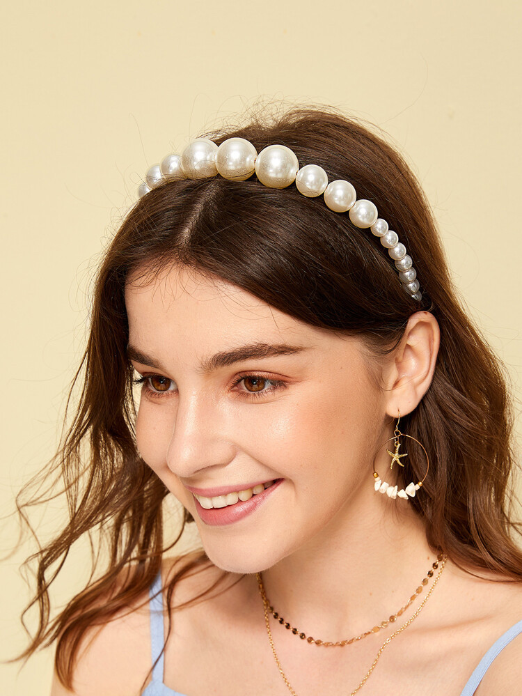 Faux Pearl Headband 1pc | SHEIN