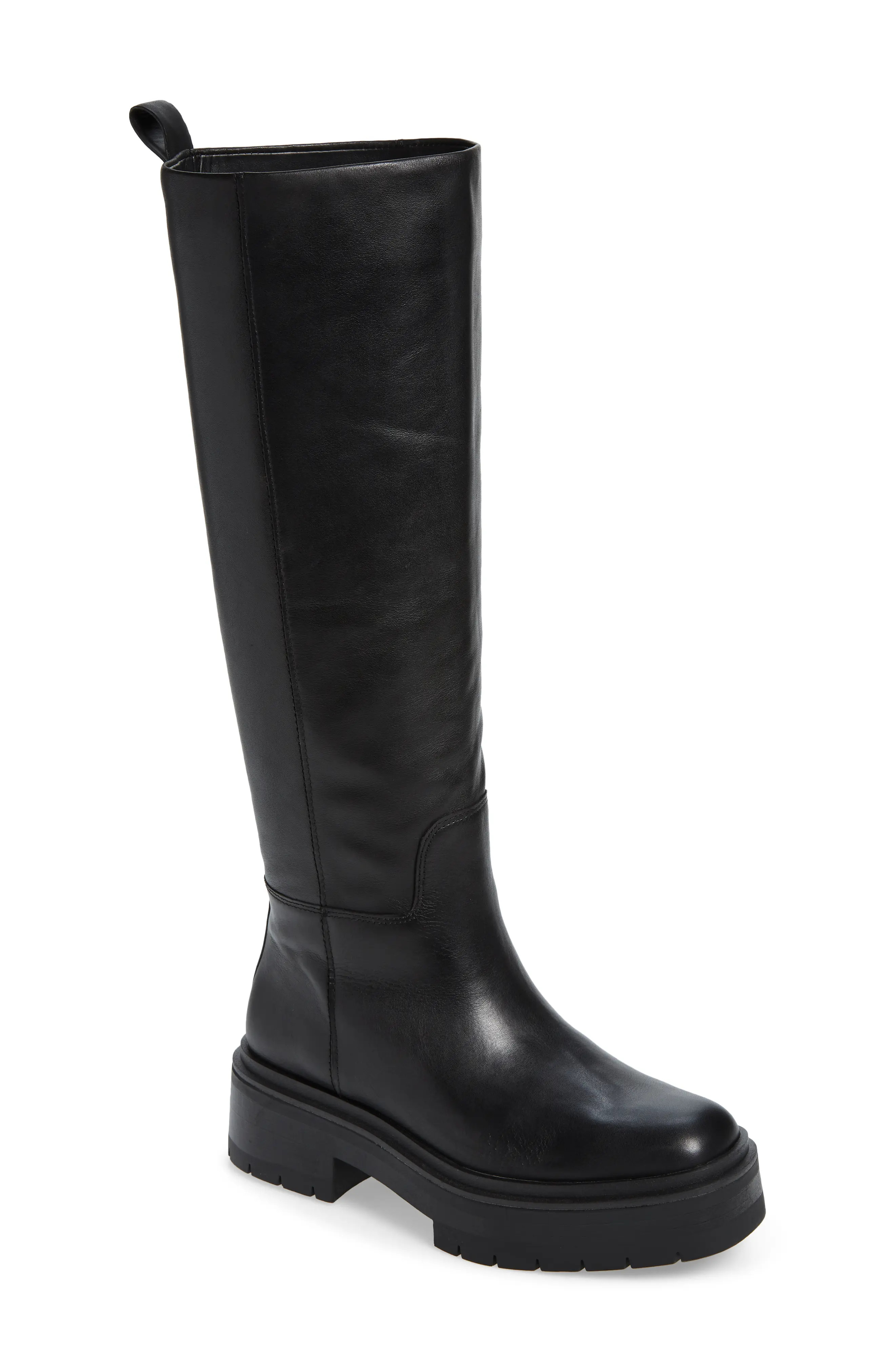 Sam Edelman Larina Waterproof Knee High Platform Boot, Size 6.5 in Black at Nordstrom | Nordstrom
