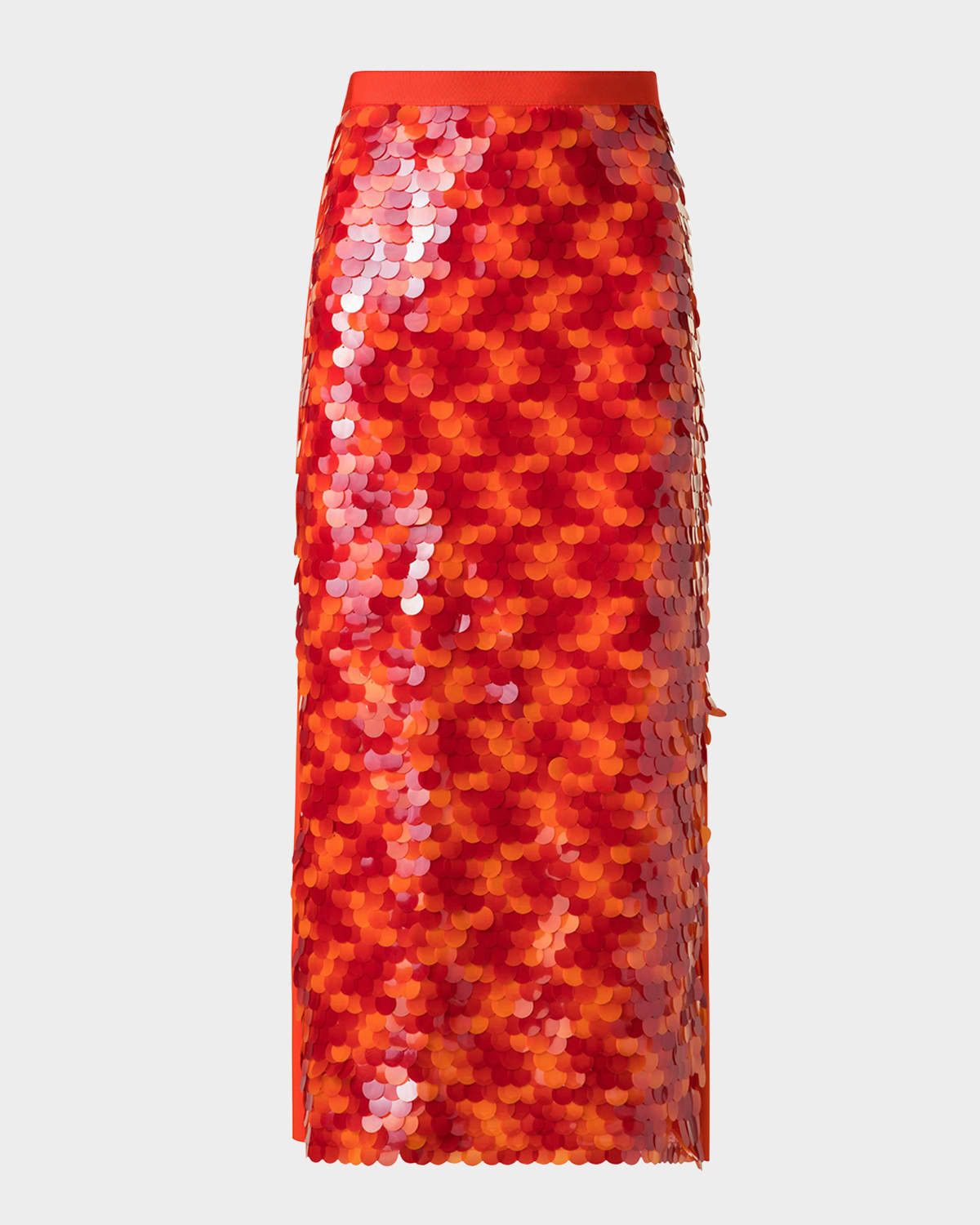 Mix Media Lasercut Dot Sequined Midi Skirt | Neiman Marcus