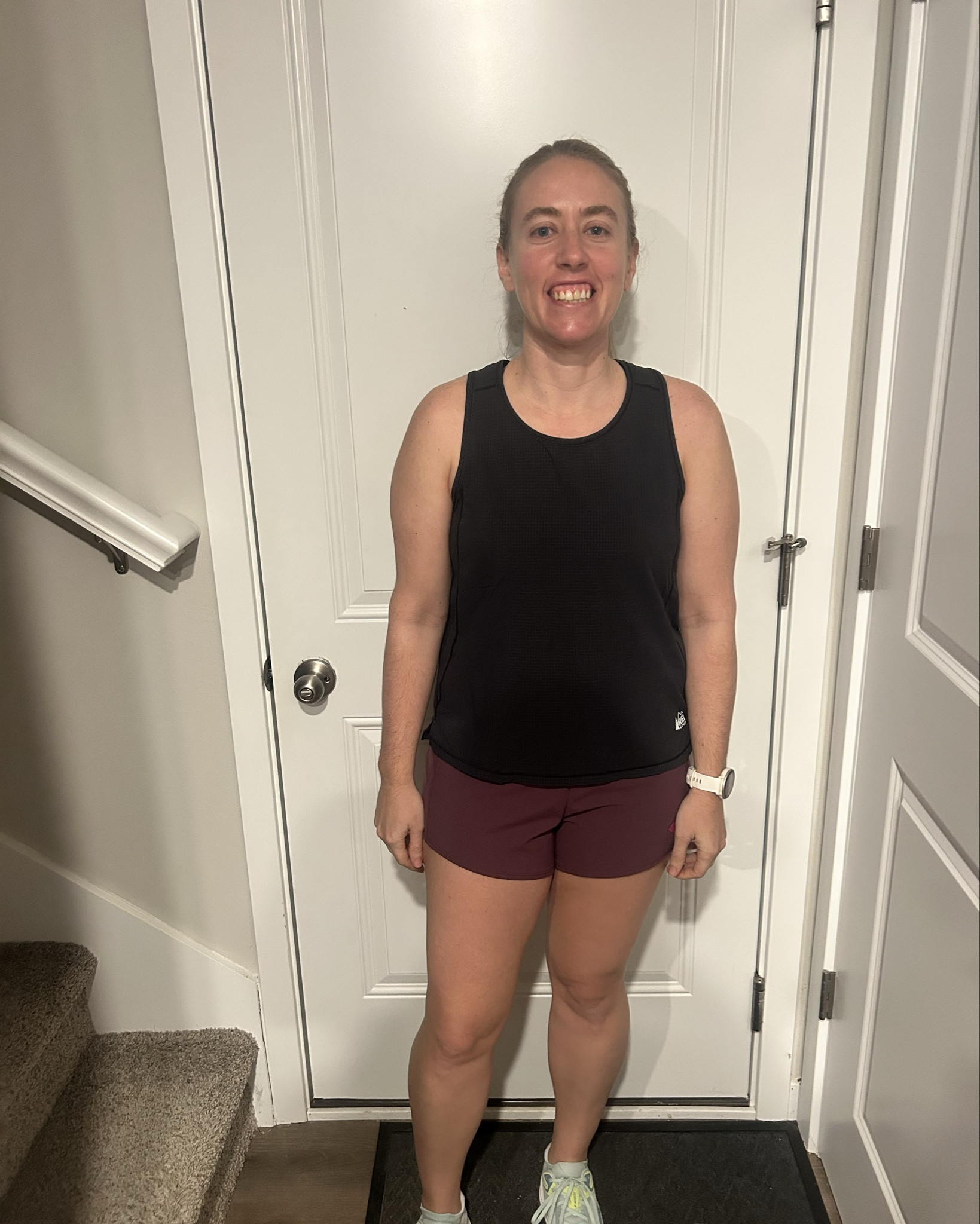 What I Wore on my Run 🏃🏼‍♀️‍➡️👏🏼

Tank Top: @REI Co-op
Shorts: @runinrabbit Tried n True 2.5” shorts
Socks: @Feetures Elite Max Cushion Tab Socks
Shoes: @altrarunning Torin 8 wearing size 9.5
Handheld Water Bottle: @nathan Insulated 21oz 

The weather finally turned warmer so I had to run more! 
9 miles total in 70 degree weather in March can’t beat beat! 💥🎉
#marathontraining #runfar #runningmiles #eveningrun 


#LTKgrwm #LTKfitnessgoals #LTKActive