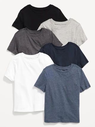 Unisex Crew-Neck T-Shirts 6-Pack for Toddler | Old Navy (US)