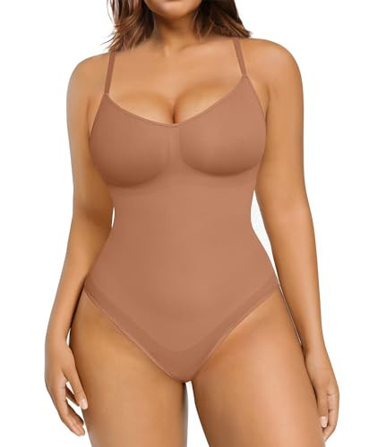 FeelinGirl Shapewear Bodysuit for Women Tummy Control Shaper Seamless Body Shaper Bronze 3XL/4XL | Amazon (UK)