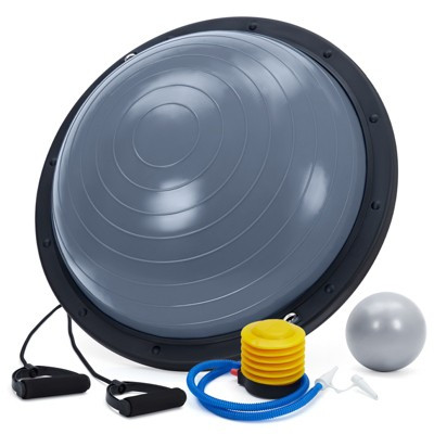 23 Inch Half Balance Ball Trainer (1600Lb Capacity), Non‑Slip Half Exercise Ball with Resistance Bands, Pump & Bonus Ball for Core & Full Body | Target