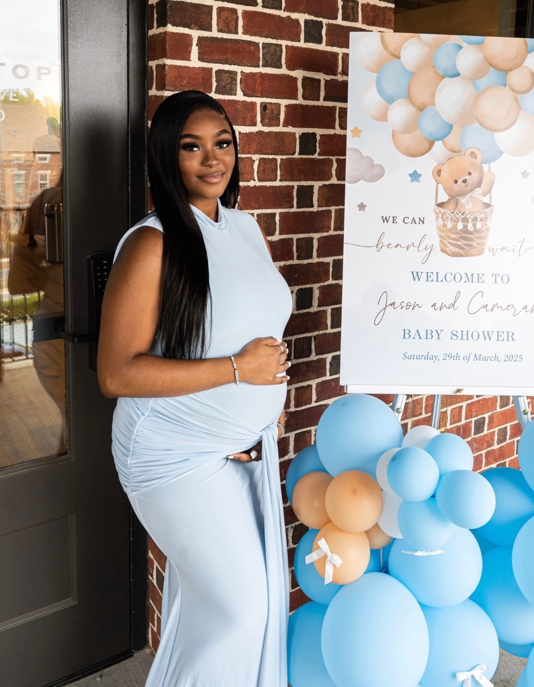 Baby shower dress💙 Very stretchy and comfortable!

#LTKBump #LTKmomlife #LTKBaby