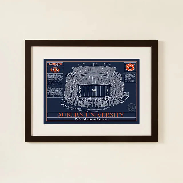 Football Stadium Blueprints - College Colors | UncommonGoods