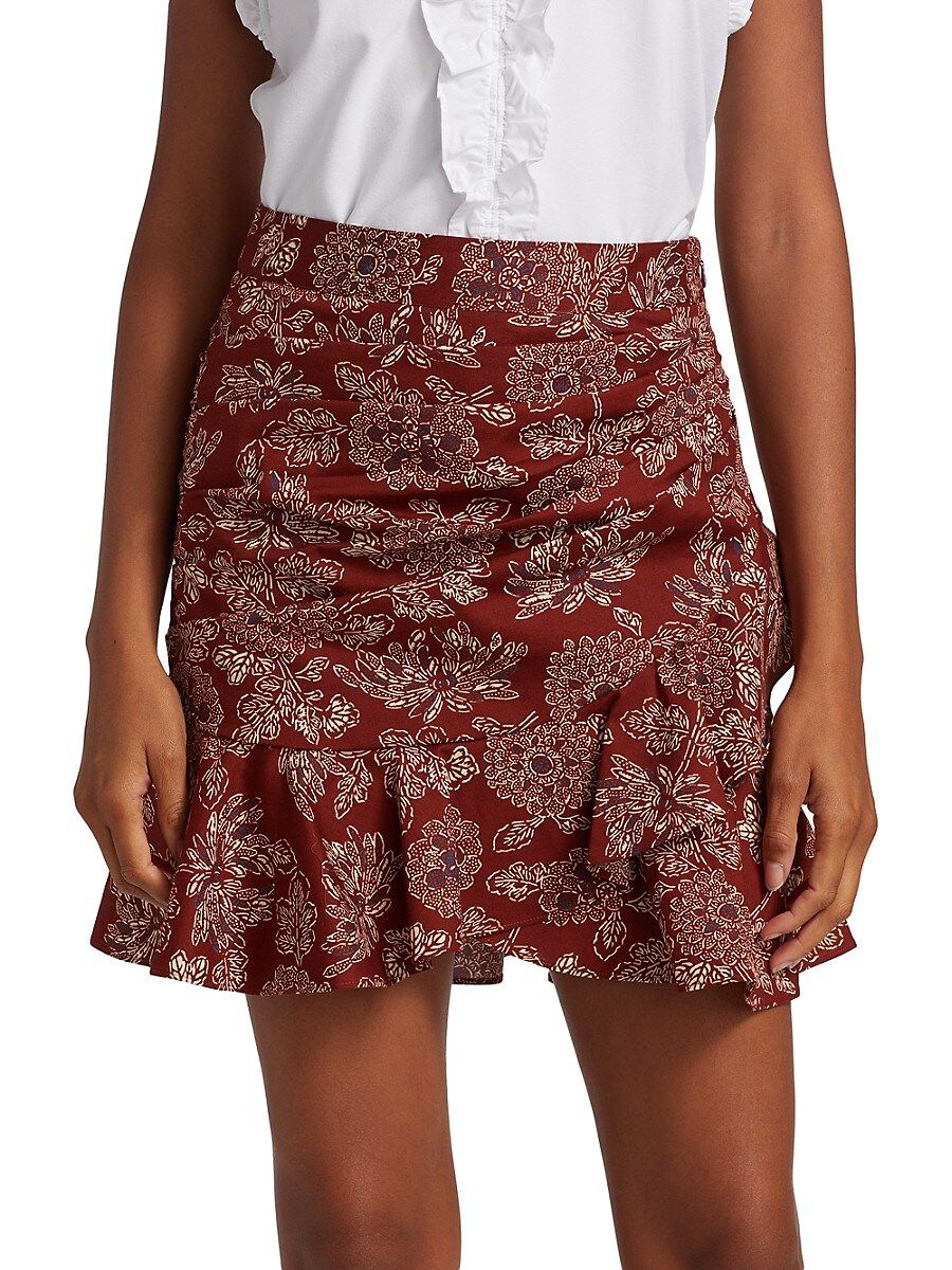 Veronica Beard Women's Lyndsay Floral Mini-Skirt - Rust Multi - Size 14 | Saks Fifth Avenue OFF 5TH