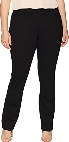 NYDJ Women's Plus-Size Plus Size Ponte Marilyn Straight Leg Pant Pants, Black, 20W | Amazon (US)