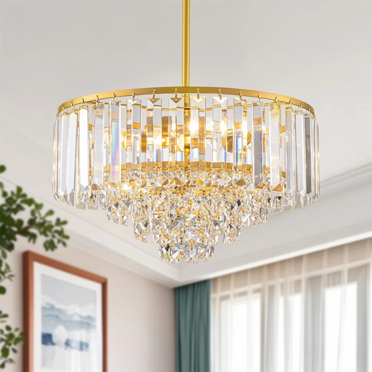 This Modern 4-Tier Crystal Chandelier is designed to impress. Choose from 2,3, or 5 lights. As shown, this 3-light crystal chandelier is ON SALE and under $250.

Keywords: Modern lighting, crystal chandelier, living room, dining room, bedroom, modern crystal chandelier, wagon wheel chandelier 



#LTKSaleAlert #LTKHome #LTKSeasonal