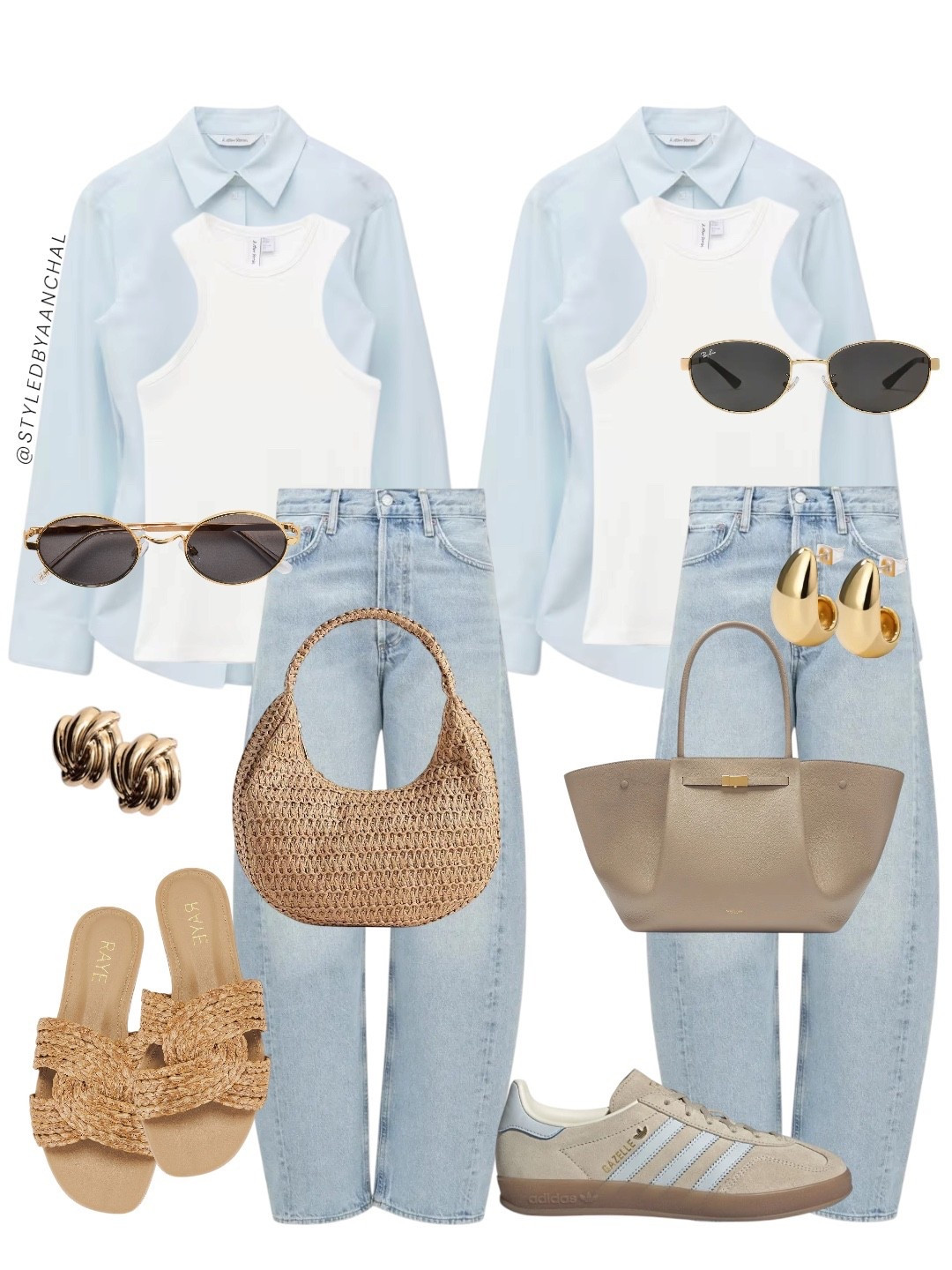 Soft layers, light denim, and effortless styling.🩵✨

Sandals or sneakers what’s your pick? 
Save for outfit inspo 

#LTKSeasonal #LTKootd #LTKTravel