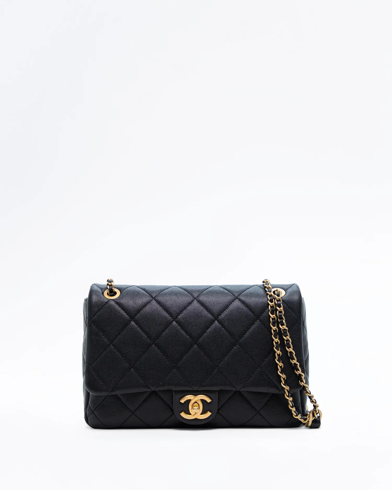 Caviar Multi-Chain Medium Flap Bag | Vivrelle