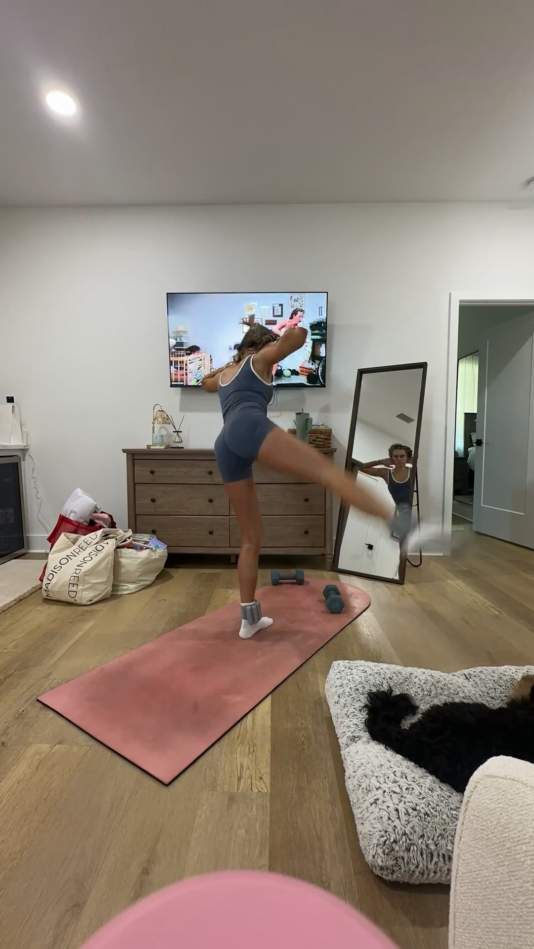 Amazon workout set TIFIYA Women's Yoga Set Sports Bra/Tank Top High-Waisted Shorts/Pants 2-Piece Workout Sets for Women.

My workout and workout gear for my daily workout. I take pilates classes from @lexfish on Instagram she has a whole online platform and membership! Most of my pilates gear and tools are from Bala. Bala use code SLOANE15. 
#workoutgear #workoutwear #pilates #ootd #outfit #athleticwear #athleticoutfit #bikershorts #sportsbra #pilatesoutfit #athleisure #bala #pilatesworkout #pilateslovers #pilatestiktok #balabangles

#LTKfitnessgoals #LTKmorningroutine #LTKActive