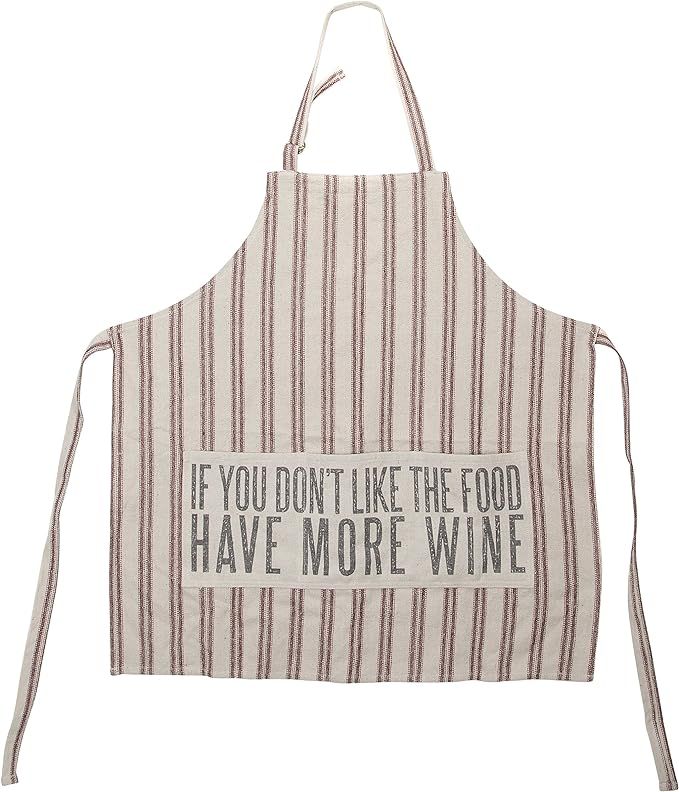 Primitives by Kathy 54743 Light Striped Apron, One Size, Have More Wine | Amazon (US)