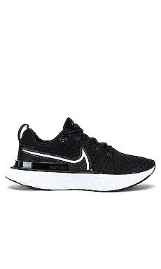 Nike React Infinity Run Flyknit 2 Sneaker in Black, White, & Iron Grey from Revolve.com | Revolve Clothing (Global)