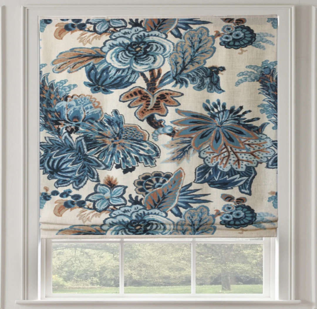 Thiabut Floral Gala Custom Roman Shade - Etsy | Etsy (US)