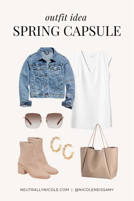 Spring capsule wardrobe outfit idea

// spring outfit, spring outfits, capsule wardrobe spring, spring fashion trends 2024, spring trends 2024, dress outfit, casual outfit, brunch outfit, date night outfit, school outfit, office casual outfit, work outfit, denim jacket, spring jacket, mini dress, white dress, spring dress, Easter dress, ankle boots, ankle booties, spring shoes, spring boots, spring shoe trends, tote bag, gold hoop earrings, oversized square sunglasses, Abercrombie, Revolve, Dolce Vita, DIFF eyewear, Amazon fashion, Lulus, neutral outfit, neutral fashion, neutral style, Nicole Neissany, Neutrally Nicole, neutrallynicole.com (3.7)

#LTKSeasonal #LTKfindsunder100 #LTKparties #LTKfindsunder50 #LTKitbag #LTKstyletip #LTKshoecrush #LTKtravel #LTKsalealert #LTKSpringSale