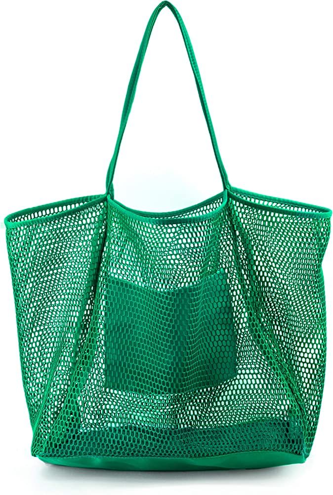 Mesh Beach Tote Womens Shoulder Handbag | Amazon (US)