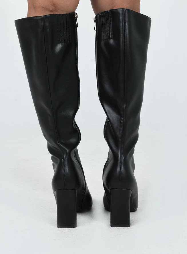 Sawyer Knee High Boots Black | Princess Polly AU