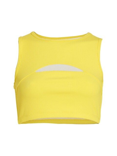 Ribbed Cut-Out Sports Bra | Saks Fifth Avenue