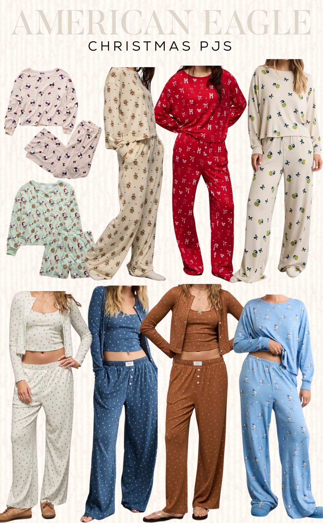 American Eagle Christmas PJs! 🎄 

Holiday. Christmas. Pjs. Pajamas  

#LTKSeasonal #LTKGiftGuide #LTKHoliday